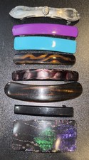 Mixed Variety Vintage Hair Barrettes Lot Of 8 1980  s 90  s / Metal Clips