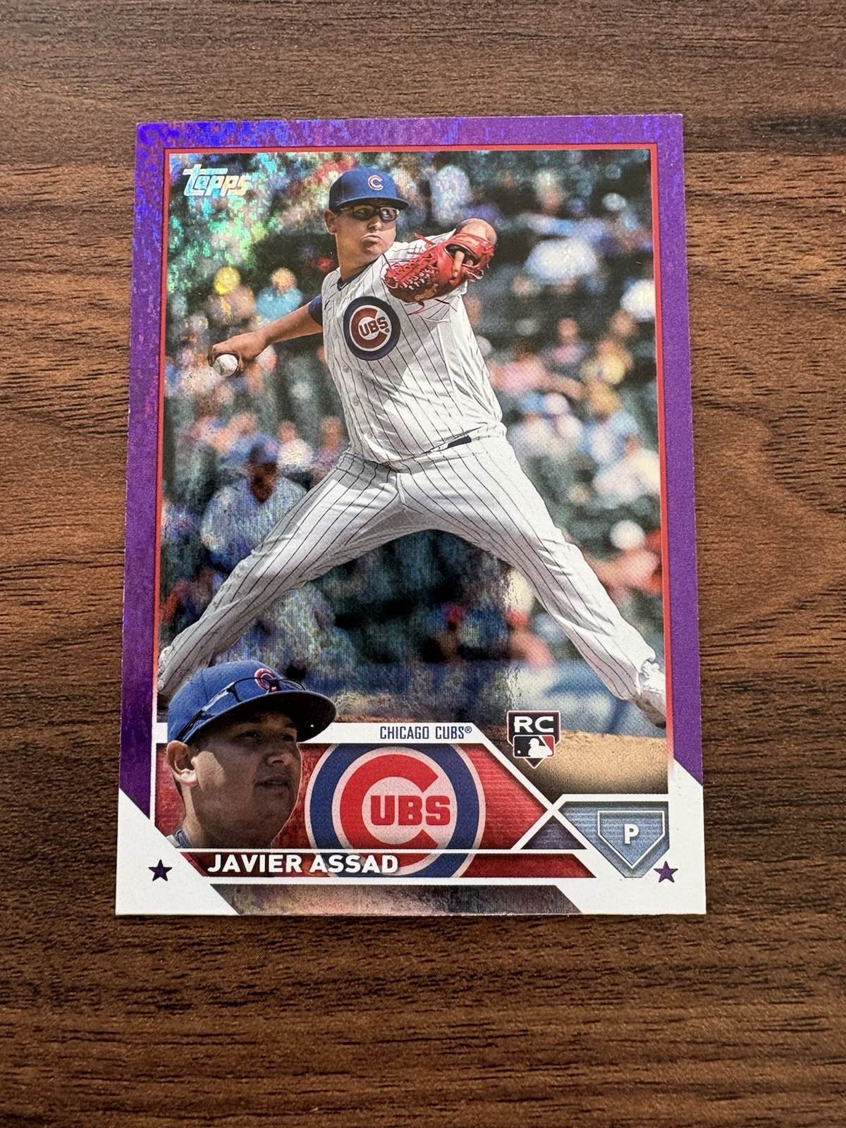 047/799 2023 Topps #444 Javier Assad Purple Foilboard SP NM
