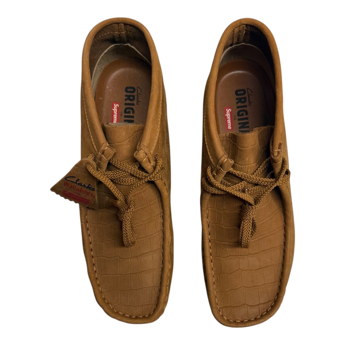 Clarks Originals Wallabee x Supreme 2012 Brown Crocodile Sz 8