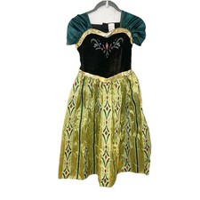 Disney Frozen Princess Anna Coronation Day Deluxe Glitter Dress Costume 7/8