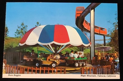 MAGIC MOUNTAIN VALENCIA CALIFORNIA AMUSEMENT PARK DUNE BUGGIES RIDE, CHILDREN