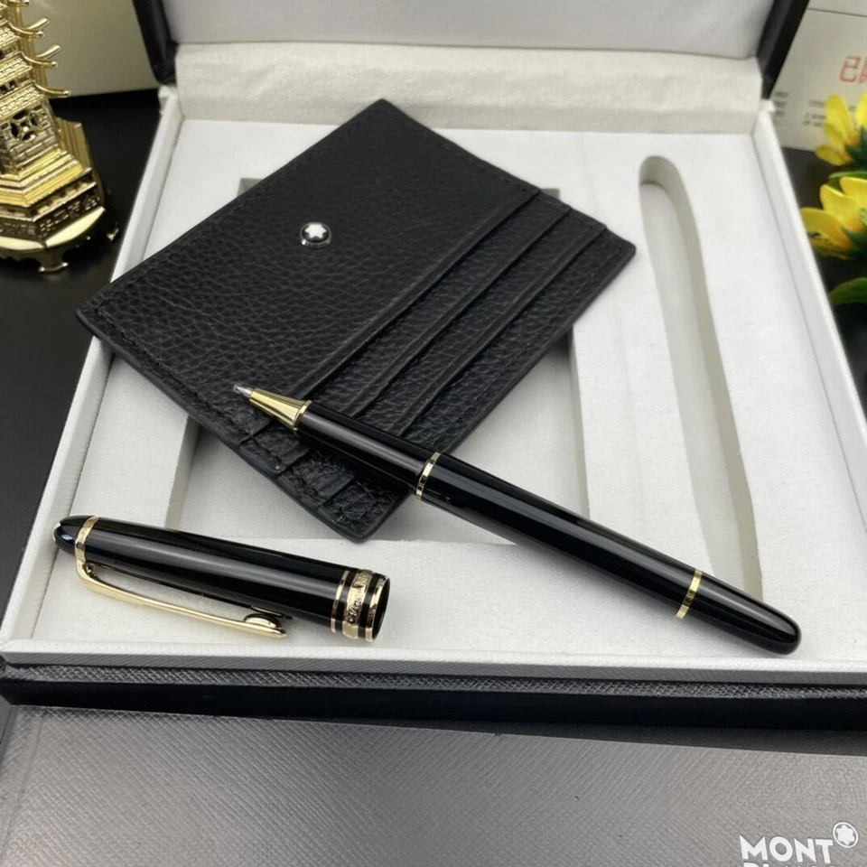 Montblanc Luxurious Gift Set Montblanc Wallet & Meisterstuck Ballpoint Pen Black - Image 4 of 4