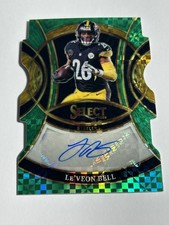 2025 Panini Select Le’veon Bell Auto /5 Green Checkerboard Prizm Die Cut