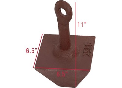 Extreme Max 3006.9271 Pyramid Mooring Anchor 25 lbs. - Red | eBay