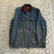 Vintage 1950s Penney  s Big Mac Blanket Lined Denim Chore Jacket Sz L USA