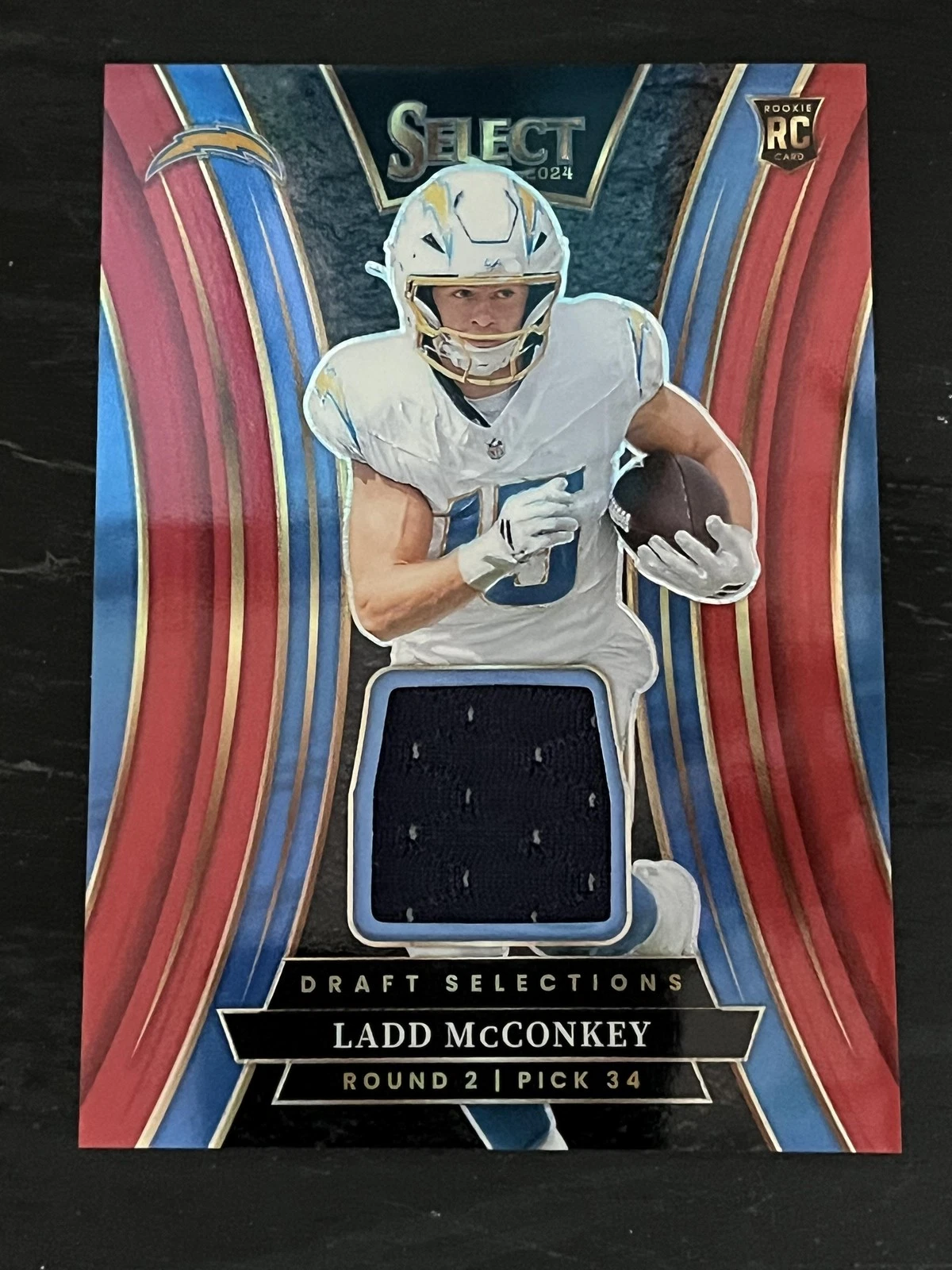 Ladd McConkey Panini Select Draft Selections Memorabilia #DSMLMY White Prizm