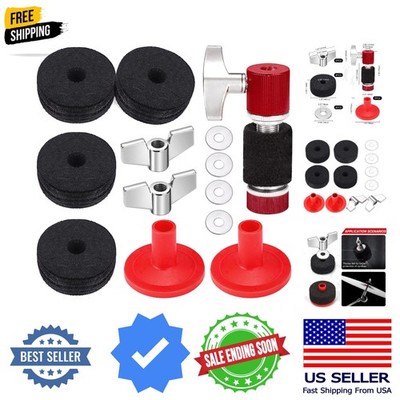 13PCS Cymbal Replacement Accessories Set - Standard Hi-Hat Clutch, Felt Pads,...