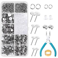 Hypoallergenic Earring Posts and Backs, 1800pcs Stainless Steel Stud Earring ...