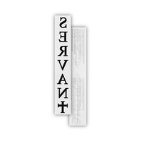 2 X Servant Tattoo - Schriftzug In Schwarz - Temporary Body Tattoo (2)
