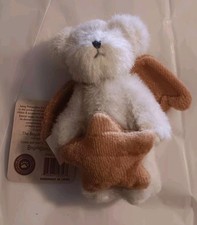 Boyds Bear Orange Star Angel Wings Mini Plush Bear 4" Head Bean Style 567957-6