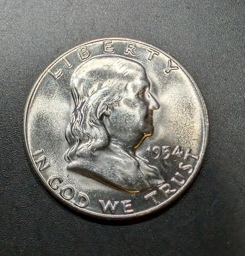 1954-P Franklin Half Dollar CH-Gem/ BU Frosty White