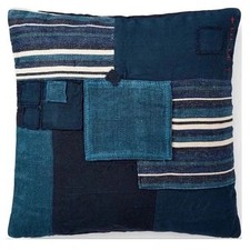 Ralph Lauren Stover 20x20 Throw Pillow COVER ONLY Blue Denim 100% Linen NEW