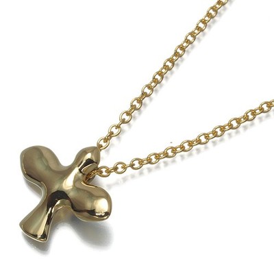 Auth Tiffany&Co. Necklace Bird Cross 18K 750 Yellow Gold | eBay