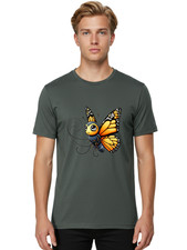 Butterfly-4 Mens Graphic Tee, 100 Cotton, Casual Summer Wear