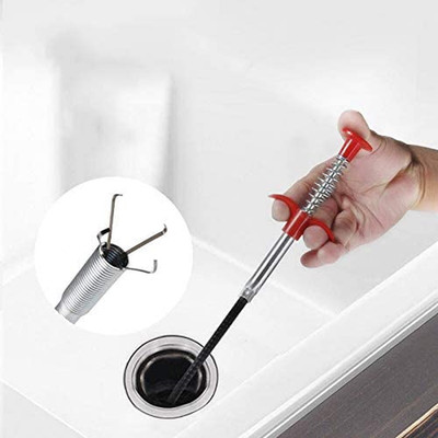 Flexible Grabber Claw Pick up Reacher Tool (Drain Clog Remove Tool), with 4 Claw