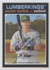 2020 Topps Heritage Minor League Edition Real One Peyton Burdick Auto 0a2