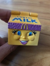 Vintage McDonalds Happy Meal Toy 1993 Low-fat Milk Carton Transformer Changeable