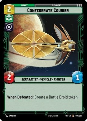 x4 Confederate Courier - Foil C Star Wars Twilight of the Republic M/NM