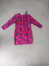 Size 22 Pink & Purple Long Sleeve Smart Dress BNWT Definitions Lightweight Shift