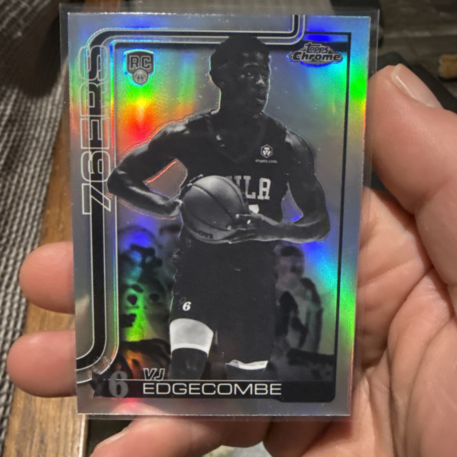 2025-26 Topps Chrome VJ Edgecombe RC #253 Negative Refractor SSP!!  FDI