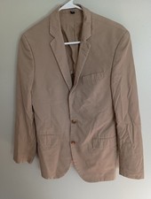 J Crew Blazer Men's 36R Jacket Sport Coat Thompson Two Button Cotton Tan