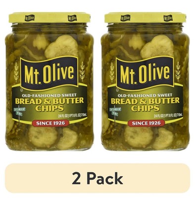 Mt Olive Old Fashion Sweet Bread Butter Pickle Chips 24oz