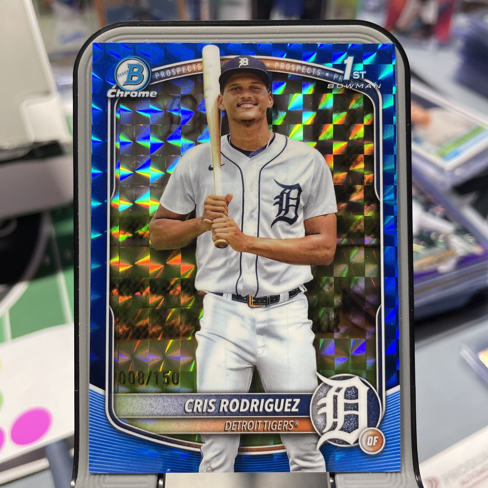 2025 Bowman Chrome 1st Cris Rodriguez Blue Geometric Refractor /150 #BCP-250