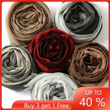 Women Hijab Turban Wrap Scarf Shawl Muslim Long Headscarf Gradient Color Scarves