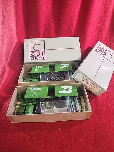 2-C&BT Shops H.O. Kit Escala 1944 AAR 40’ Box Cars Burlington Northern #8765 1073 | Zustand: New