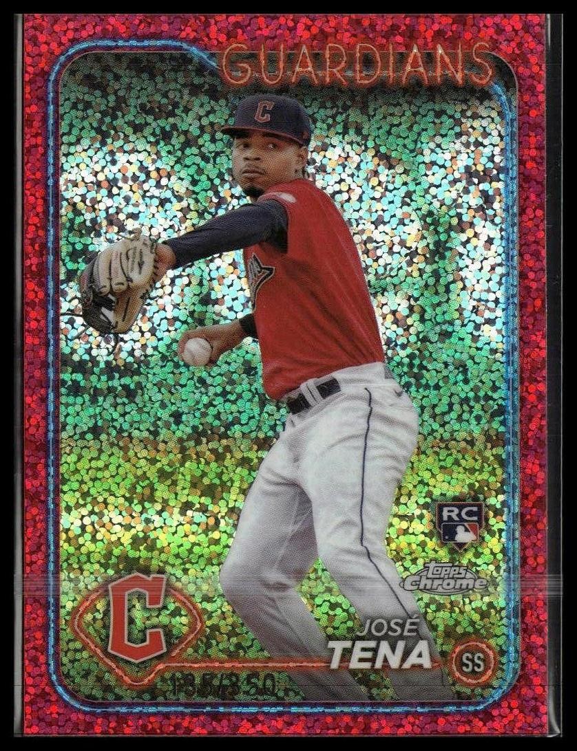 2024 Topps Chrome #29 José Tena Magenta Speckle Refractors #/350 Rookie SN,RC