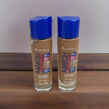 502 NOISETTE Rimmel London Match Perfection Foundation 1.0 oz Pore Blur Lot Of 2