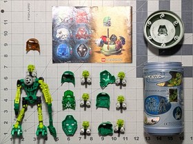 LEGO Bionicle 8535 Lewa Toa Mata 100% Complete PLUS extras (6 Kanohi+Gold Miru)
