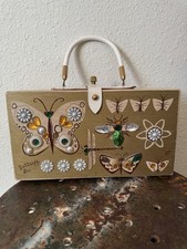 Vintage Butterfly Box ENID COLLINS Collins of Texas Mid Century Wooden Purse Bag