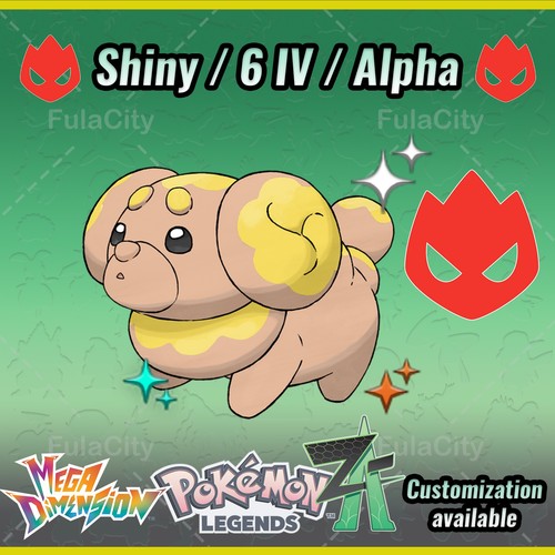Fidough ❗❗❗ Alpha Shiny ❗❗❗ Pokemon Legends ZA  ⚫ 6 IV 🟢 @ Any item