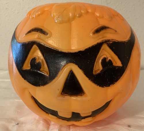 Vintage Masked Bandit Halloween Blow Mold Pail Pumpkin - Picture 13 of 13