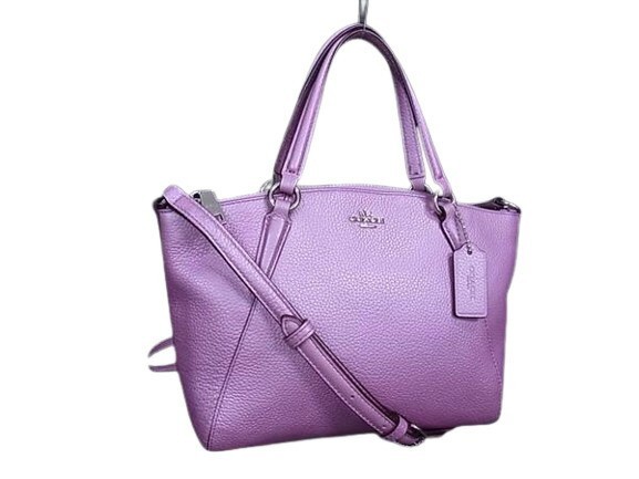 Coach F22316 Mini Kelsey Metallic Pebble Leather Satchel