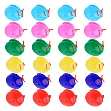 24Pcs Finger Castanets Percussion Instrument Colorful Musical Castanets