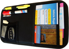 Car Sun Visor Organizer Storage Pocket Holder Cards Glasses 600D Fabric