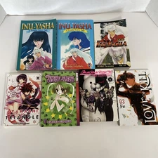 Lot Of 7 Graphic Novels Inu-Yasha A Feudal Fairy Tale 5,8 Tokyo Mew Mew Ayakashi
