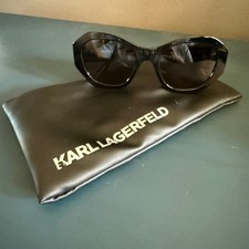 Karl Lagerfeld Womens Black Geometric Oversized Sunglasses KL6146S N 001