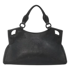 Cartier Marcello Black Leather Handbag Authentic