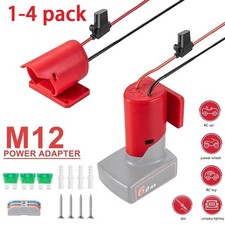 Power Wheels DIY Battery Adapter Wires with Fuse for Milwaukee M12 12V Battery