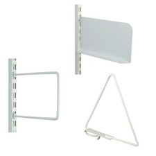 Twin Slot Shelving System Book End Shelf Ends WHITE Accessories Storage Shelf