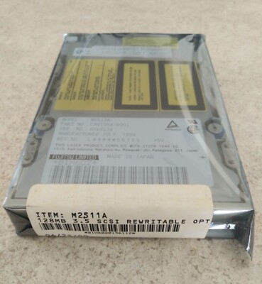 128MB NOS Fujitsu M2511A 3.5  50 PIN SCSI Internal Magneto Optical Drive CA01004