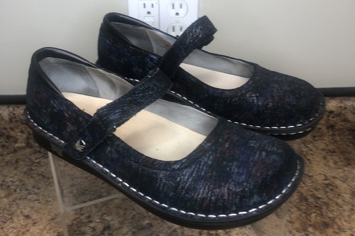 Chaussures Mary Jane en cuir Alegria by PG Lite BEL-316 Raked Garden taille 40 EUR US 9