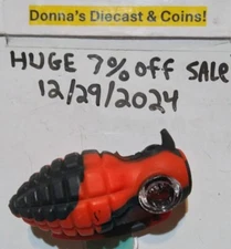 BRAND NEW 4” SILICONE GRENADE THEME SMOKING PIPE W/GLASS BOWL-LAST ONE!