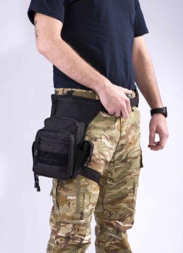 PENTAGON Borsello Marsupio Custodia uomo cosciale militare MAX-S 2.0 Black - Picture 3 of 5