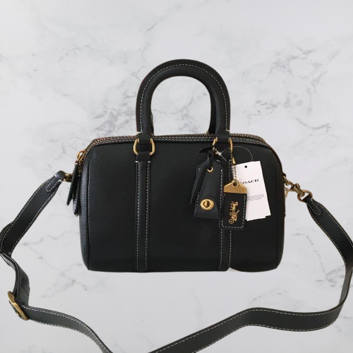 COACH Ruby Satchel 25 Color Block Shoulder Bag in Black - New Outlet Exclusive