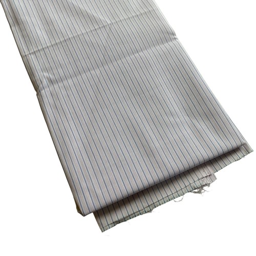 Fabric EGYPTIAN COTTON Pink w/ Blue Pinstripe Luxurious 2.5 yd x 36" W Estate - Picture 9 of 10