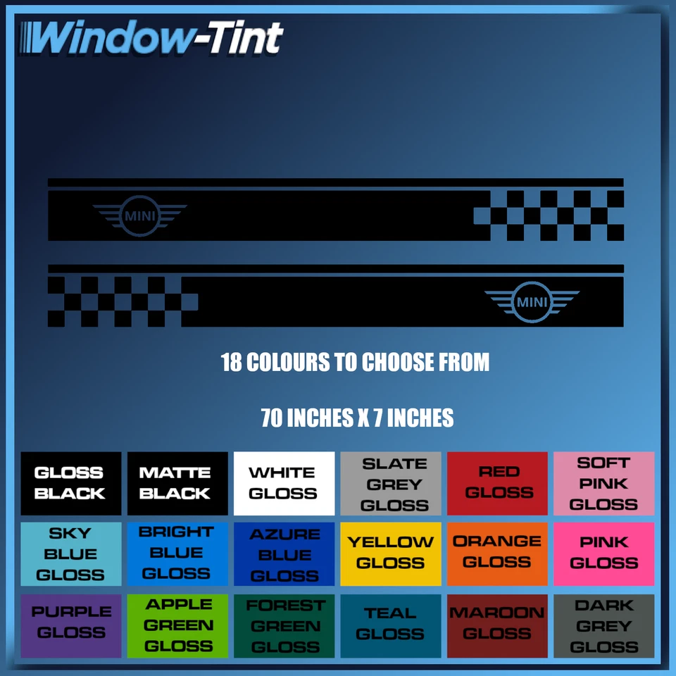Mini Cooper S Mini One Strisce Laterali Adesivi In Vinile Racing Sport - Immagine 2 di 4